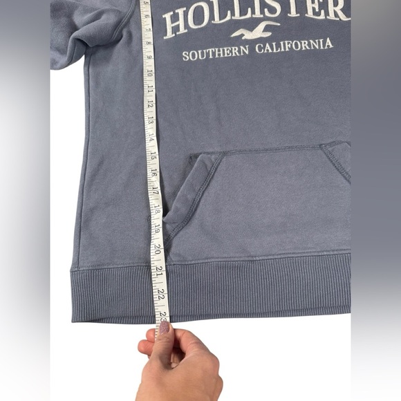 Hollister Pullover Small Blue Hooded Long Sleeve Sweatshirt Womens Y2K 0157 - Picture 6 of 8
